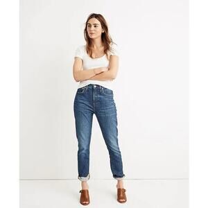 Madewell Rossie Wash The‎ High-Rise Slim Boyjean Straight Leg Jean Size 24